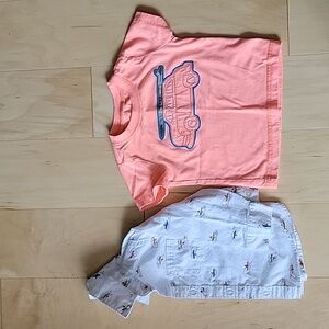 Carter's 6-9 Months shirts, very good condition.